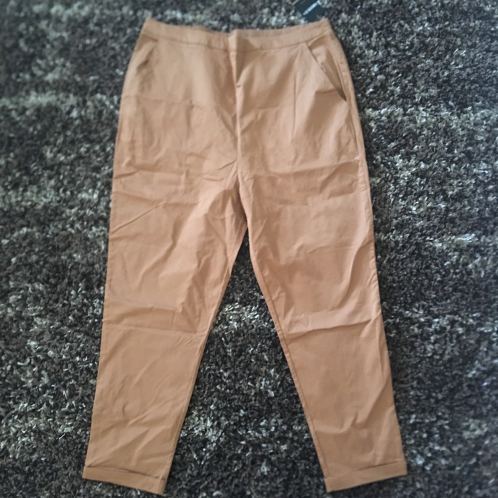 Copper Paperbag Ankle Pants